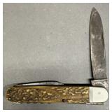 Rough German Stag 2 Blade Pocket Knife