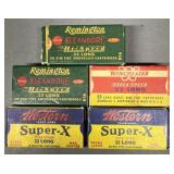 5 Boxes Vintage .22 Long Ammo