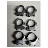 3 - Sets of 1" Scope Rings