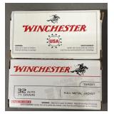 100 rnds Winchester .32 Auto Ammo