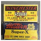 Western & Winchester .22 Long Rifle Shot Ammo