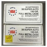 100 rnds Winchester .38 Super Auto +P Ammo