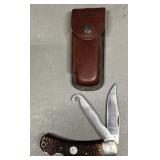Remington R-3 Pocket Knife & Leather Belt Sheath