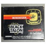20 rnds Winchester Black Talon 9mm Ammo