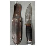 Marble Sheath Knife & Leather Sheath