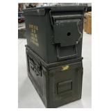 2 .50 Cal Steel Ammo Cans