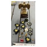 Nazi Eagle Statue, US Patches, Buttons