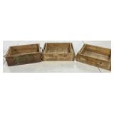 3 Wood Ammo Crates