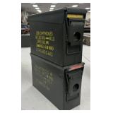 2 .30 Cal Steel Ammo Cans