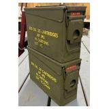 2 .30 Cal Steel Ammo Cans