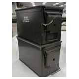 2 .50 Cal Steel Ammo Cans