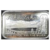 Scarce Lake Tahoe 1 Troy Oz .999 Silver Bar