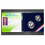 1994 World Cup 2-Coin Proof Set MIB CD Case