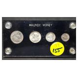 1897 4-Coin Silver Maundy Set in Holder Gem BU
