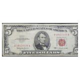1963 $5 Red Seal Legal Tender Bank Note