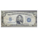 1934 A $5 Silver Certificate Nice Note