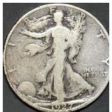 1927-S Walking Liberty Silver Half Dollar