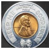 1945 BU Wheat Cent Lucky Pocket Piece