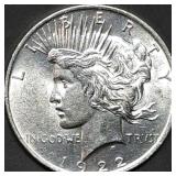 1922 Peace Silver Dollar Gem BU