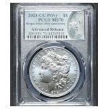 2021-CC Morgan Silver Dollar PCGS MS70 Adv Release