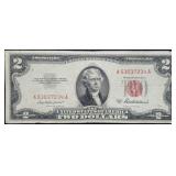 1953 A $2 Red Seal Legal Tender Bank Note Nice