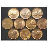 Group of High Grade Red Lincoln Wheat Cents