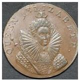 1794 Queen Elizabeth Half Penny Conder Token BU