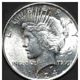 1924 Peace Silver Dollar Gem BU