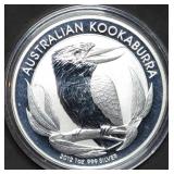 2012 Australia 1oz Silver Kookaburra Gem BU Caps