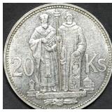 1941 Slovakia 20 Korun .500 Silver Coin BU 15g