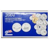 2004 Philadelphia 10-Coin Mint Set in Envelope