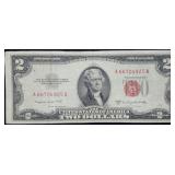 1953 B $2 Red Seal Legal Tender Bank Note Nice
