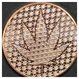 1oz Copper Bullion Medical Marijuana Round BU