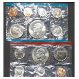 1973 US Double Mint Set in Packets, With Ikes