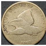 1858 Large Letters Flying Eagle Cent