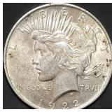 1922 Peace Silver Dollar BU