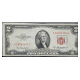 1953 A $2 Red Seal Legal Tender Bank Note Nice