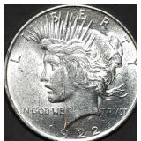 1922 Peace Silver Dollar Gem BU