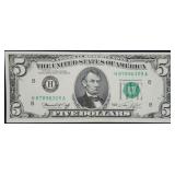 1974 $5 FRN St. Louis Gem Crisp Unc Note
