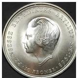 1968 Denmark 10 Kroner 80% Silver Coin Gem BU