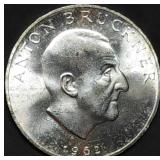 1962 Austria 25 Schilling 80% Silver Coin Gem BU