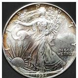Key Date 1994 1oz Silver Eagle BU Toned