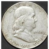 1950 Franklin Silver Half Dollar