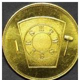 1868 Dated Masonic Penny Greenport, NY