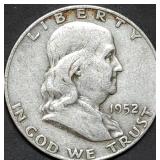 1952-D Franklin Silver Half Dollar