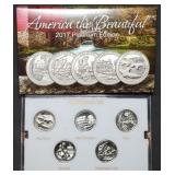 2017 ATB Platinum Layered Quarter Set MIB