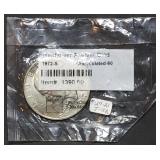 1972-S Silver Ike Dollar MS60 Littleton Packet