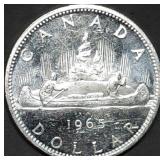 1965 Canada 80% Silver Voyager Dollar BU