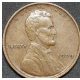 1909 VDB Lincoln Wheat Cent, First Year Coin