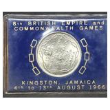 1966 Jamaica 5 Shillings Comm. Coin Gem BU